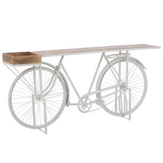 Console Vintage En Métal "vélo" 185cm Blanc