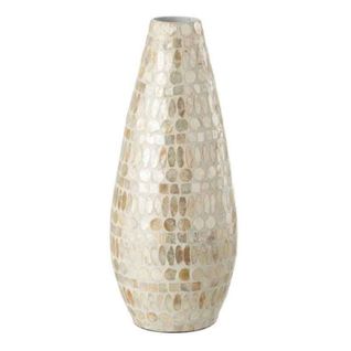 Vase Imprimé Design "delta" 46cm Beige