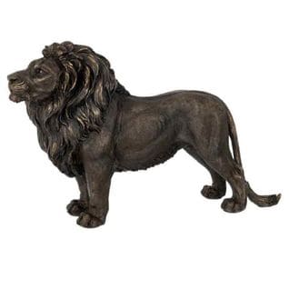 Statuette Déco "lion Debout" 52cm Bronze