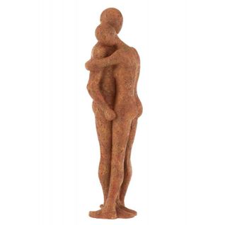 Statuette Déco "couple Câlin" 49cm Terracotta