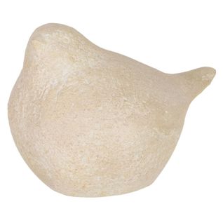 Statuette Déco "oiseau à Poser" 27cm Beige