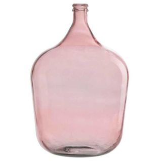 Vase Design En Verre "bouteille Déco" 55cm Rose