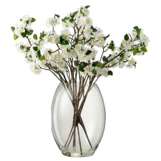 Plante Artificielle En Vase "floraison" 90cm Blanc