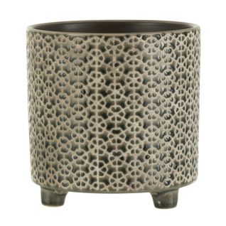 Cache-pot Déco En Céramique "minada" 16cm Gris