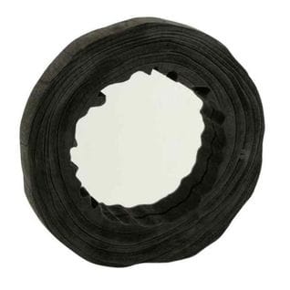 Miroir Mural Déco En Bois "jenny" 42cm Noir