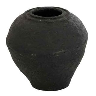Vase Design "papier Mâché" 45cm Noir