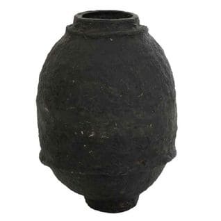 Vase Design "papier Mâché" 60cm Noir