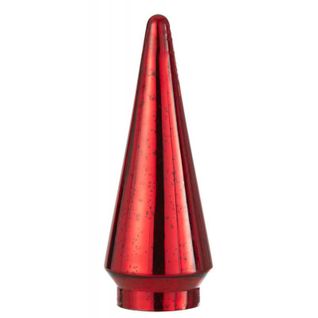 Sapin De Noël En Verre "led" 34cm Rouge