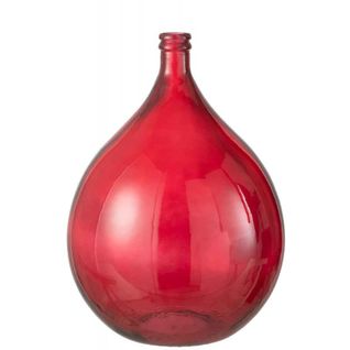 Vase Design En Verre "penisola" 56cm Rouge