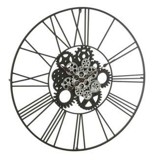 Horloge Murale Design "chiffres Romains" 80cm Noir