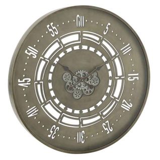 Horloge Murale "engrenage Secondes" 90cm Cuivre