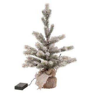 Sapin De Noël Déco LED "enneigé" 50cm Vert