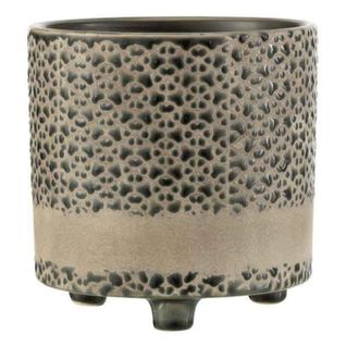 Cache-pot En Céramique "mosaïque" 17cm Gris