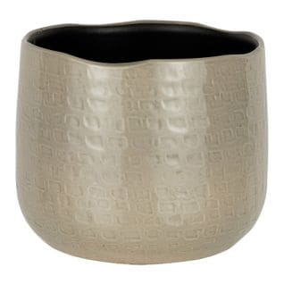 Cache-pot En Céramique "yuella" 19cm Gris Clair