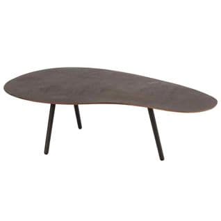 Table Basse Design "goutte" 120cm Marron