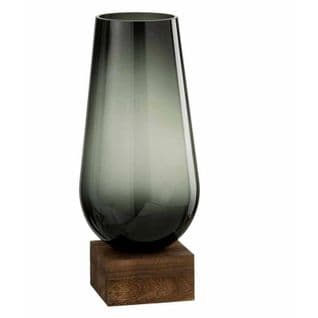 Vase Sur Pied Design "eno" 42cm Vert et Marron