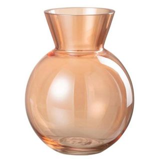 Vase Design En Verre "lucy" 18cm Orange