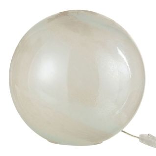 Lampe à Poser Ronde "pearl" 29cm Blanc