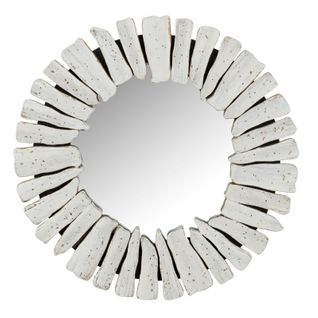 Miroir Mural En Bois "vacay" 46cm Blanc