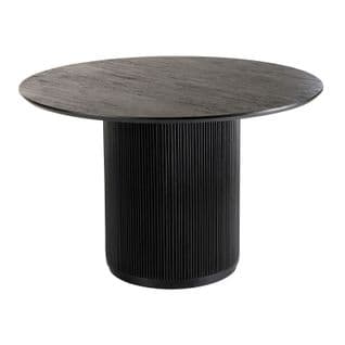 Table De Repas Design En Bois "vincent" 120cm Noir