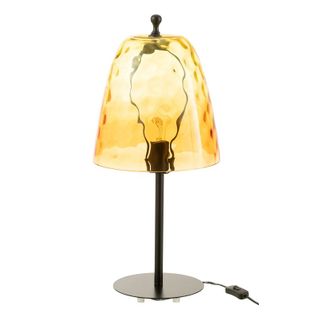 Lampe À Poser En Verre "océane" 58cm Jaune