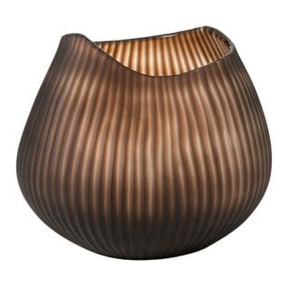 Vase Design Ligne "octave" 19cm Marron