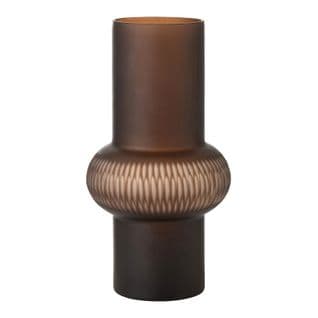 Vase Design Ligne et Boule "octave" 35cm Marron