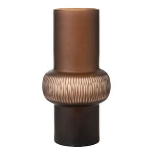 Vase Design Ligne et Boule "octave" 41cm Marron