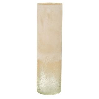 Vase Cylindre En Verre "sumina" 41cm Beige