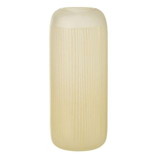 Vase Design En Verre Lignes "carla" 34cm Jaune Clair