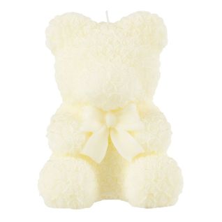 Bougie Parfumée Déco "ours" 21cm Blanc