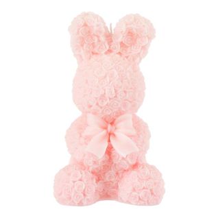 Bougie Parfumée Déco "lapin" 23cm Rose