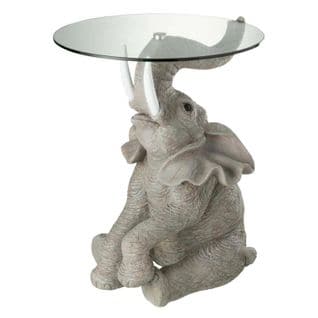 Table D'appoint Design "éléphant" 63cm Gris