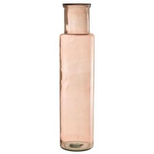 Vase En Verre "bouteille" 75cm Rose