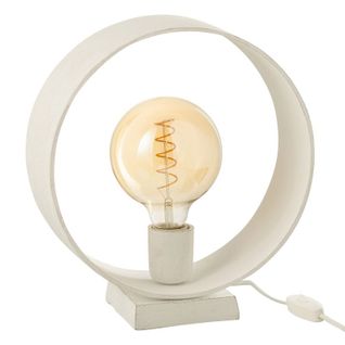 Lampe à Poser Design "cercle" 32cm Blanc
