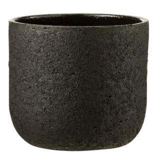 Cache-pot Design "rugueux" 22cm Noir