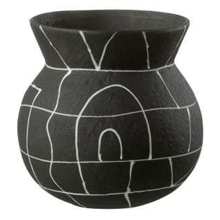 Vase Déco En Céramique "japan" 18cm Noir
