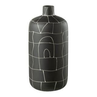 Vase Bouteille En Céramique "japan" 37cm Noir