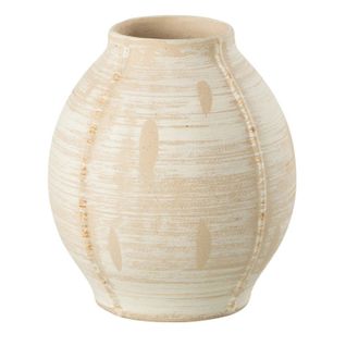 Vase Déco Poterie "rudy" 20cm Beige