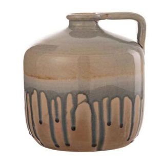 Vase Design En Céramique "droplet" 20cm Beige