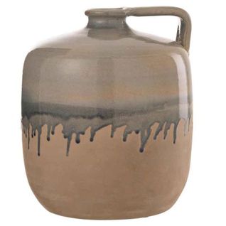 Vase Design En Céramique "droplet" 25cm Beige