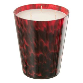 Bougie Parfumée "noa" 20cm Bois De Santal Rouge