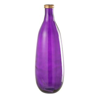 Vase Déco En Verre "mandie" 75cm Mauve