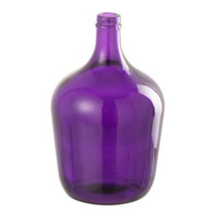 Vase Bouteille En Verre "mandie" 30cm Mauve