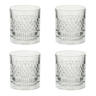 Lot De 4 Verres à Whisky "tennesse" 9cm Transparent