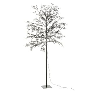 Arbre Décoratif LED "feuilles Paillettes" 180cm Noir