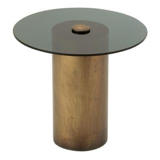 Table D'appoint En Verre "soni" 51cm Bronze