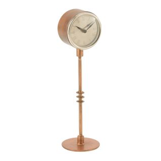 Horloge Sur Pied En Métal "antique" 40cm Cuivre