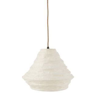 Lampe Suspension En Raphia "nid" 35cm Blanc