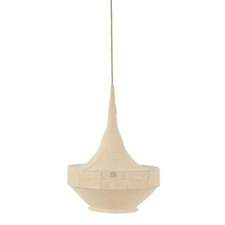 Lampe Suspension Déco "tricot" 70cm Beige